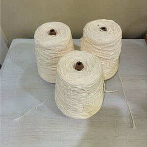 Lily Cream Yarn Cones for Fiber Arts